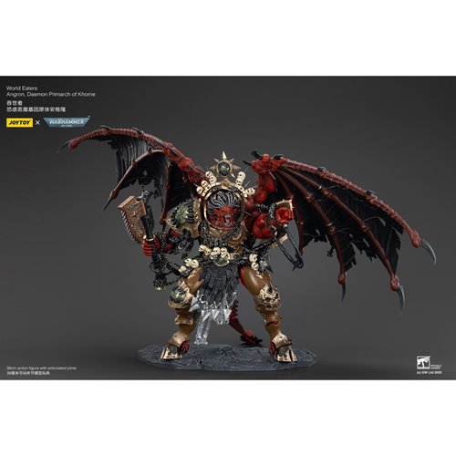 Action Figure JOYTOY Warhammer 40.000 World Eaters Angron Daemon Primarch Of Khorne - Scala 1/18, 38 Cm, Licenza Ufficiale, Collezionabile