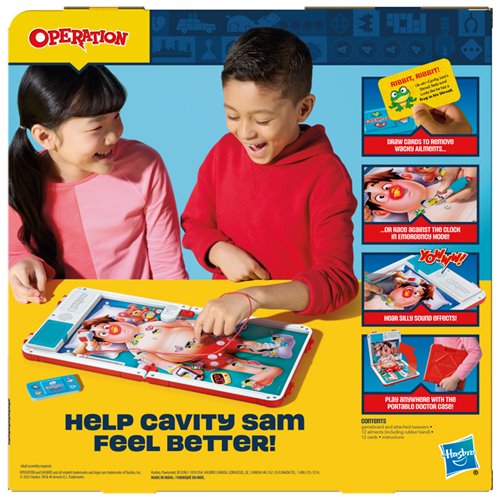 Operation Electronic Board Game with All-in-One Carrying Case