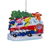 Grateful Dead Bears Riding in Bus 3-Inch Resin Ornament