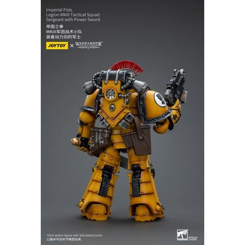 Joy Toy Warhammer 40,000 Imperial Fists Legion MkIII Tactical Squad Sergeant with Power Sword 1:18 S