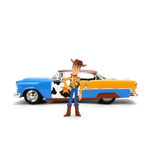 Hollywood Rides Toy Story 1955 Chevrolet Bel Air 1:24 Scale Die-Cast Metal Vehicle with Woody Figure