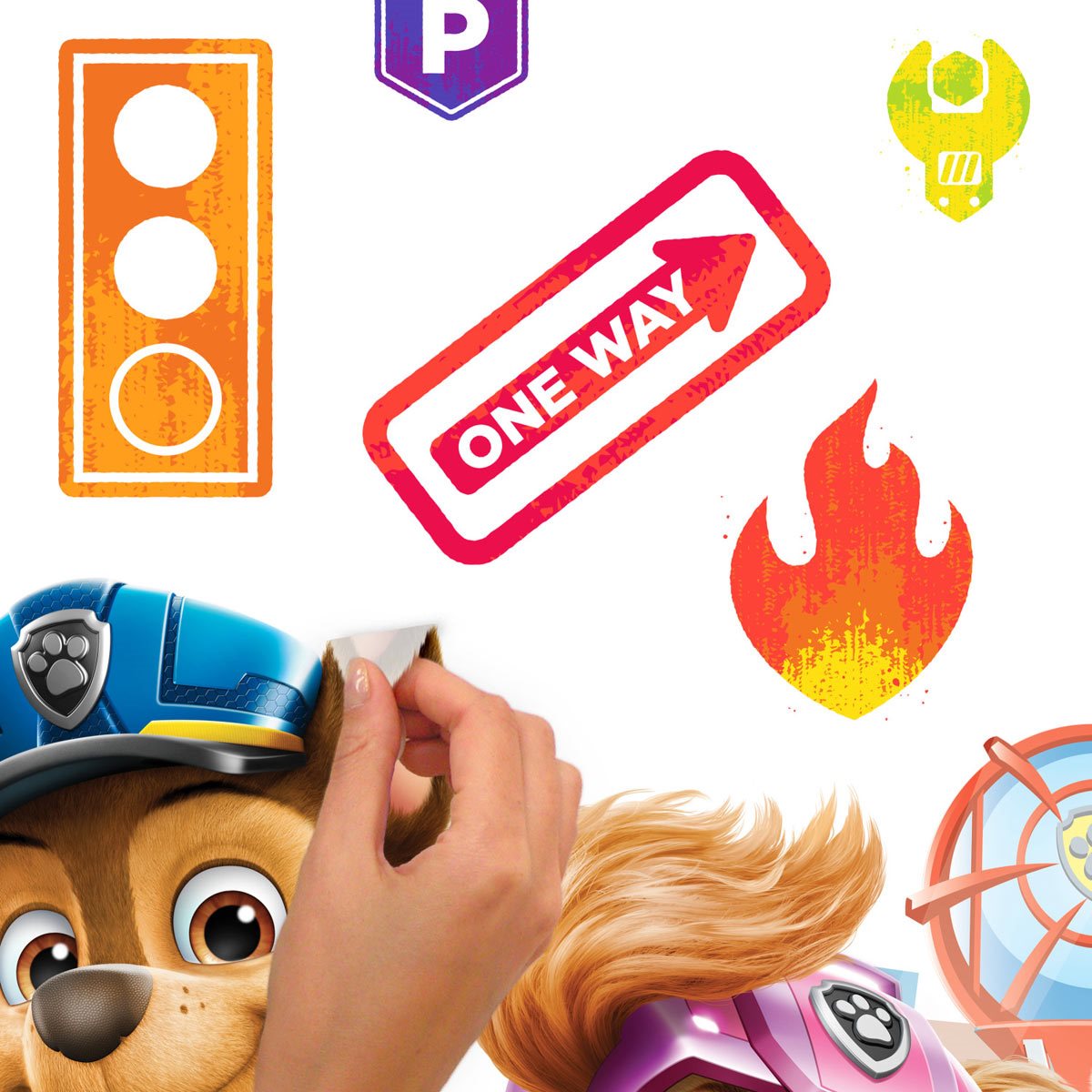 Paw Patrol Peel and Stick Giant Wall Decals with Alphabet