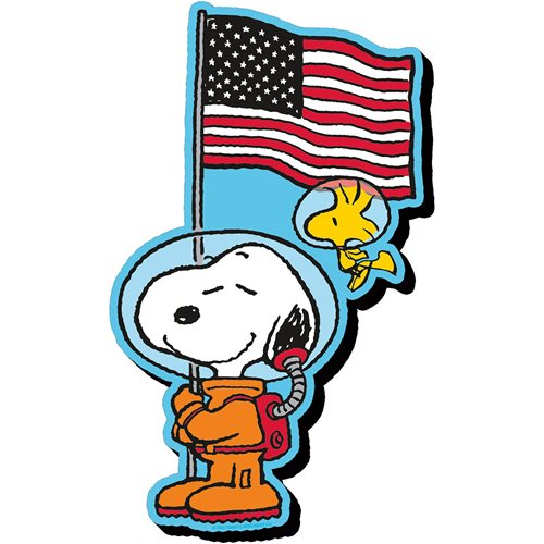 Peanuts Snoopy In Space Flag Funky Chunky Magnet