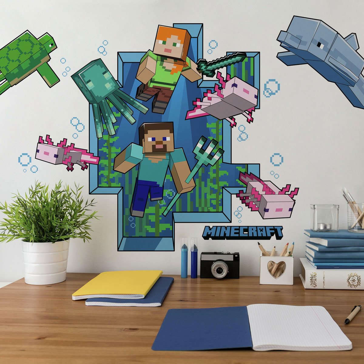 Minecraft Peel and Stick Giant Wall Decals