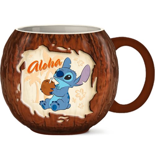 Lilo and Stitch Aloha Coconut 20 oz. Ceramic 3D Sculpted Mug