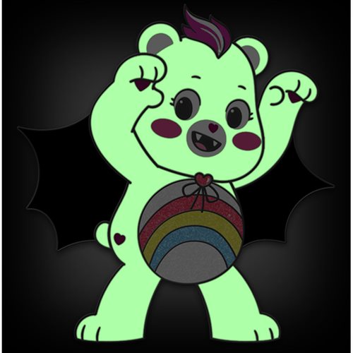 Care Bears Halloween Vampire Cheer Bear Glow-in-the-Dark Enamel Pin - Entertainment Earth Exclusive