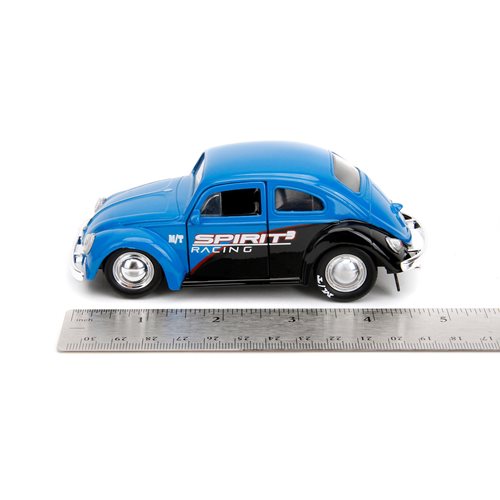 Punch Buggy 1950 Volkswagen Beetle Blue 1:32 Scale Die-Cast Metal Vehicle with Boxing Gloves