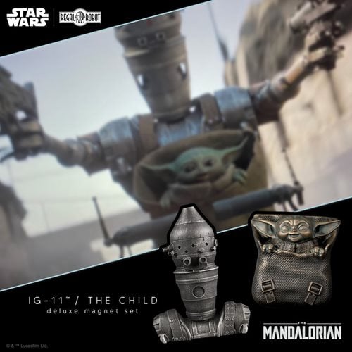 Star Wars: The Mandalorian IG-11 and The Child Deluxe Magnet Set