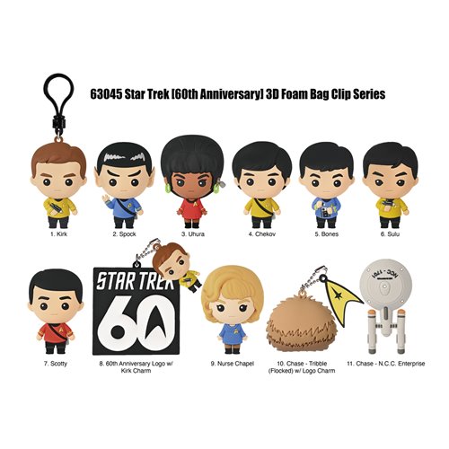 Star Trek 3D Foam Bag Clip Display Case of 24