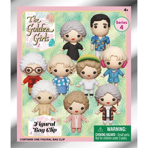 Golden Girls Series 4 3D Foam Bag Clip Random 6-Pack