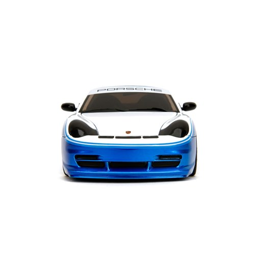 Hyper-Spec Porsche 911 GT3 RS 996 Candy Blue and White 1:24 Scale Die-Cast Metal Vehicle