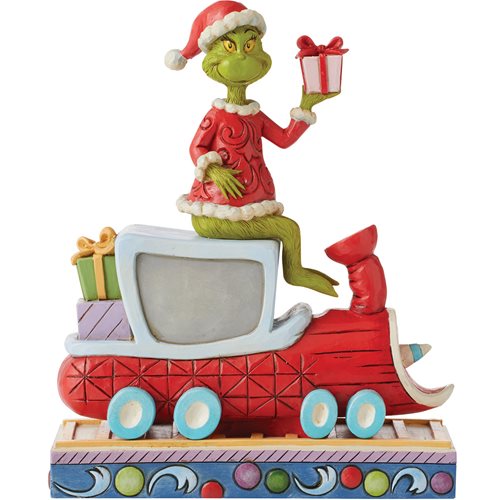 Dr. Seuss The Grinch on Train by Jim Shore Statue