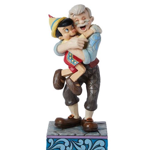 Disney Traditions Pinocchio & Geppetto Hugging by Jim Shore Statue