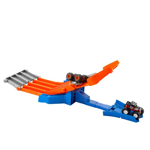 Hot Wheels Monster Trucks Racedown Destruction Playset