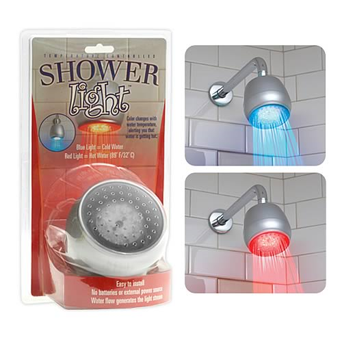 Bright Red and Blue Color Changing Shower Light