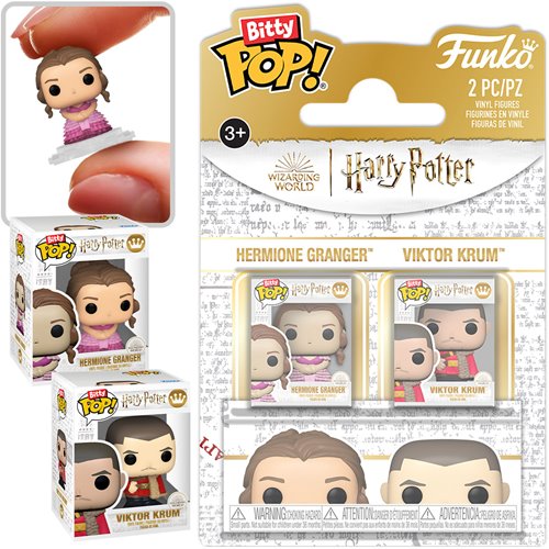 Harry Potter and the Goblet of Fire Hermione Granger and Viktor Krum Funko Bitty Pop! Mini-Figure 2-Pack