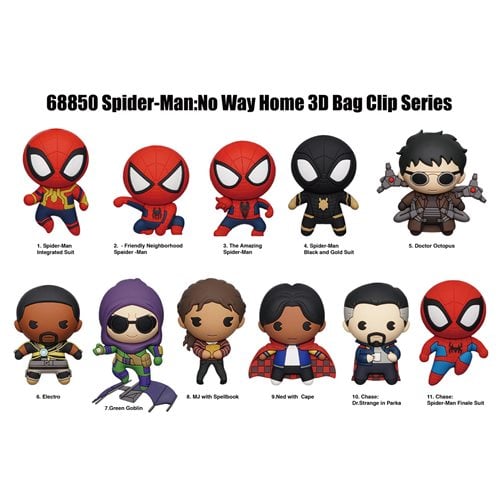 Spider-Man: No Way Home 3D Foam Bag Clip Display Case of 24