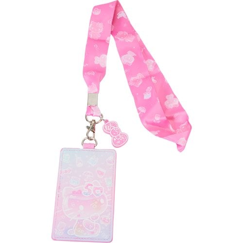 Hello Kitty 50th Anniversary Clear and Cute Lanyard with Cardholder