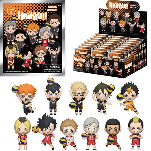 Haikyu!! Series 4 3D Foam Bag Clip Display Case of 24
