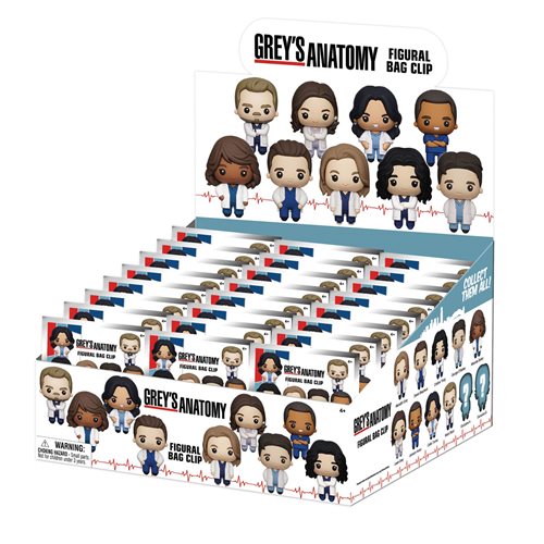 Grey's Anatomy 3D Foam Bag Clip Random 6-Pack