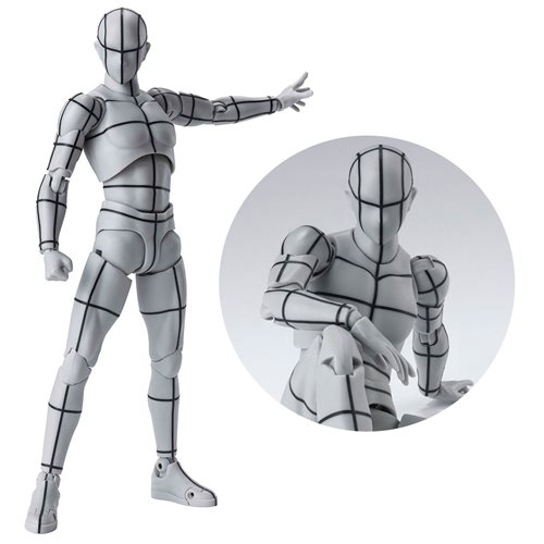 Male Body Kun Wireframe Gray Color Ver. S.H.Figuarts Action Figure