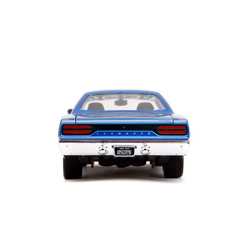 Bigtime Muscle 1970 Plymouth Roadrunner Candy Blue and White 1:24 Scale Die-Cast Metal Vehicle
