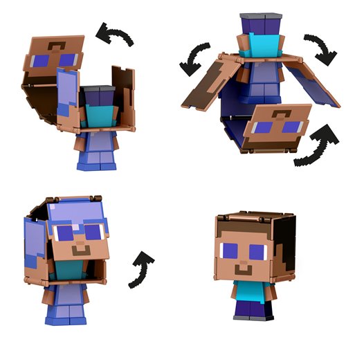 Minecraft Steve/Enchanted Armor Steve Flippin' Figs Action Figure