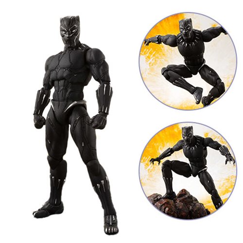 Avengers: Infinity War Black Panther and Tamashii Effect Rock S.H.Figuarts Action Figure