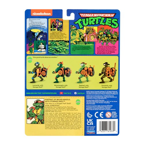 Teenage Mutant Ninja Turtles Original Classic Storage Shell Basic Action Figure Case of 6