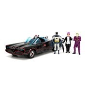 Batman 1966 Hollywood Rides Deluxe Batmobile 1:24 Scale Die-Cast Metal Vehicle with 3 Figures