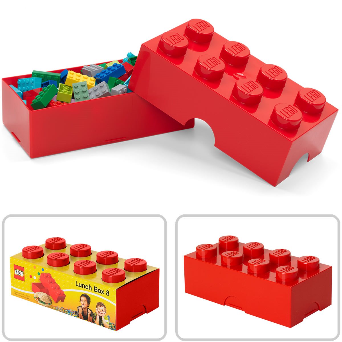Room Copenhagen LEGO Lunch Box, Bright Red