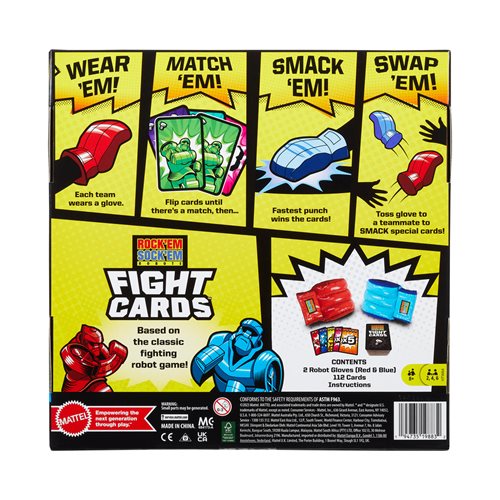 Rock Em Sock Em Robots Fight Cards Game