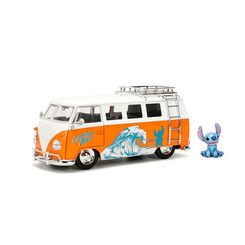 Hollywood Rides Lilo & Stitch 1961 Volkswagen Bus 1:24 Scale Die-Cast Metal Vehicle with Stitch Figure