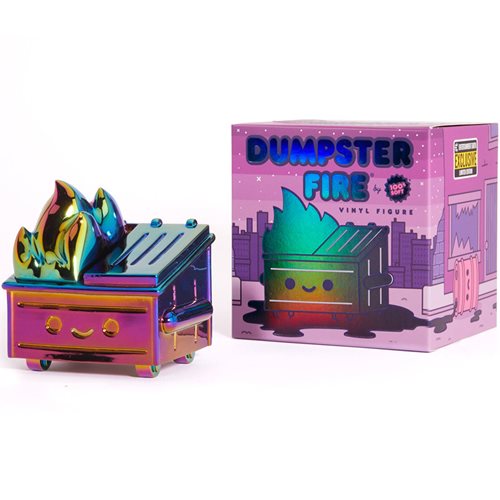 Lil Dumpster Fire Oil Slick Edition Vinyl Figure - Entertainment Earth Exclusive