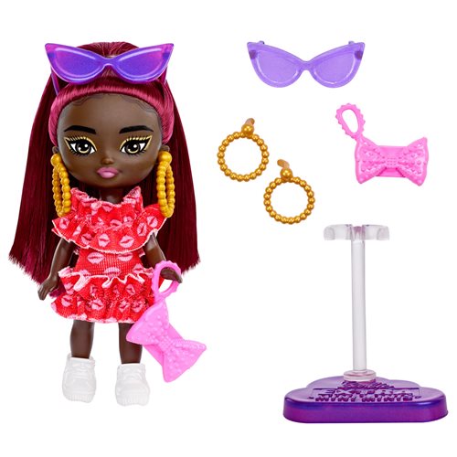 Barbie Extra Mini Minis Doll with Ruffled Lip Dress