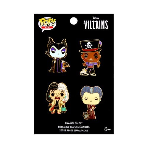 Disney Villains Pin 4-Pack Set