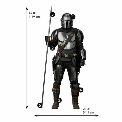 Star Wars: The Mandalorian Mandalorian in Beskar Armor Peel and Stick Giant Wall Declas