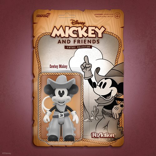 Disney Mickey and Friends Vintage Collection Cowboy Mickey Mouse 3 3/4-Inch ReAction Figure