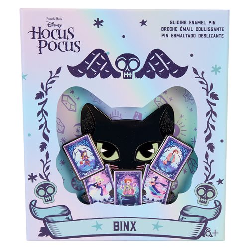 Hocus Pocus Tarot Binx Glow-In-The-Dark Sliding 3-Inch Collector Box Pin