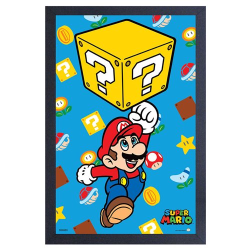 Super Mario Bros. Block Jump Framed Art Print
