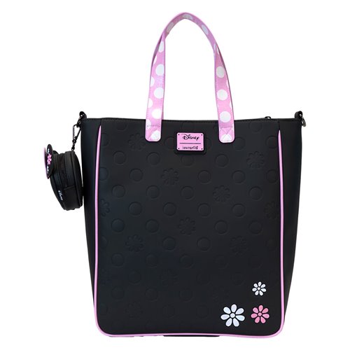 Minnie Mouse Floral Rock The Dots Tote Bag With Coin Bag