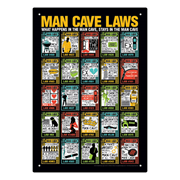 Man Cave Laws Tin Sign
