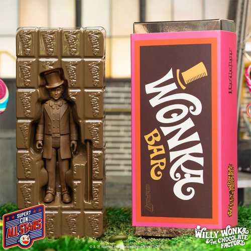 Willy Wonka and the Chocolate Factory Willy Wonka in Wonka Bar 3 3/4-Inch ReAction Figure - SDCC Exc