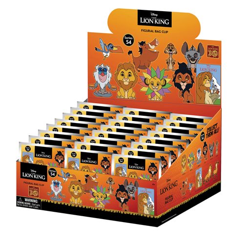 The Lion King 30th Anniversary 3D Foam Bag Clip Display Case of 24