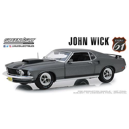 John Wick (2014) 1969 Ford Mustang BOSS 429 1:18 Scale Die-Cast Metal Vehicle