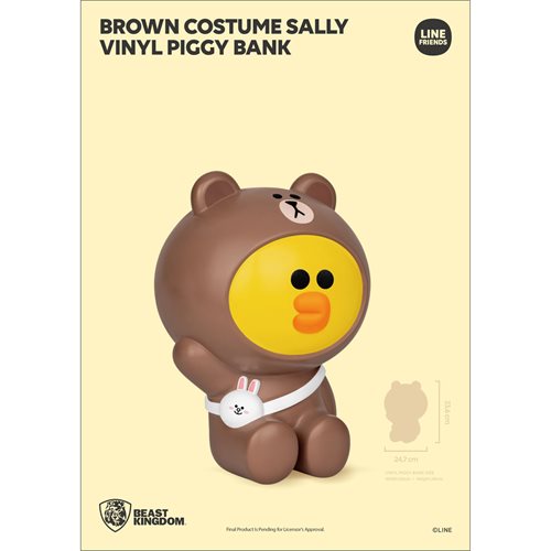Line Friends Brown Costume Sally VPB-007 Vinyl Piggy Bank