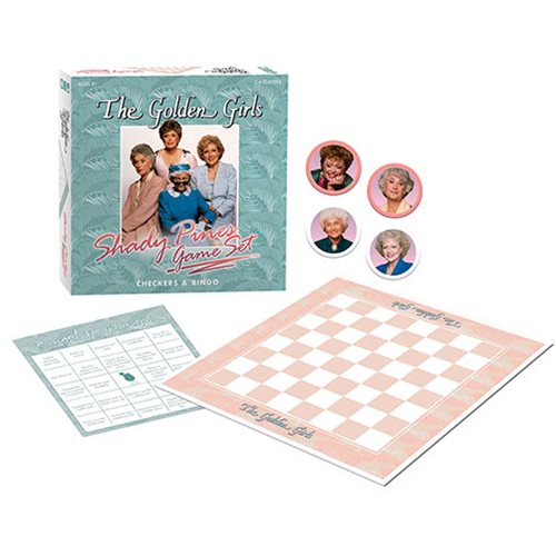 The Golden Girls Shady Pines Game Set Checkers And Bingo