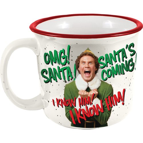 Elf Santa's coming 14 oz. Ceramic Camper Mug
