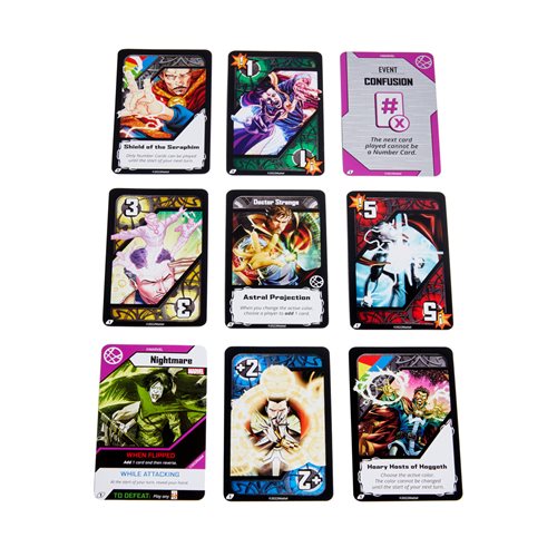 UNO Ultimate Marvel Card Game Add-On Pack with Scarlet Witch Character Deck  & 2 Collectible Foil Cards
