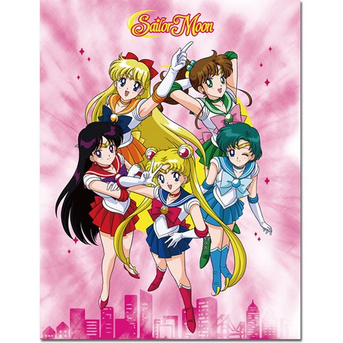 Sailor Moon Sailors Group Tie-Dye Sublimation Throw Blanket